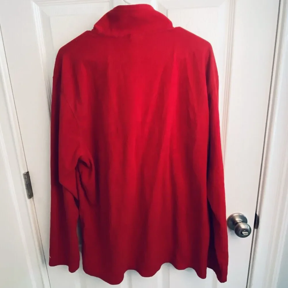 The North Face Jacket Mens Size Extra Large TKA 100 1/4 Zip Pullover Red Top